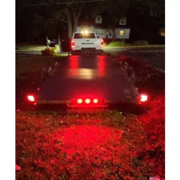 12V Submersible Square Led Trailer Light,Red White LED Stop Turn Tail Light - Picture 2 of 3